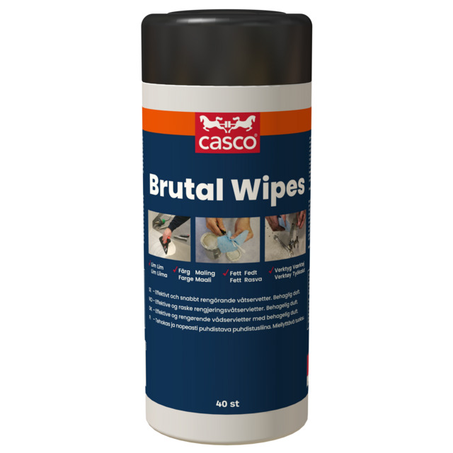RENGÖRING CASCO BRUTAL WIPES X40 | Beijerbygg Byggmaterial